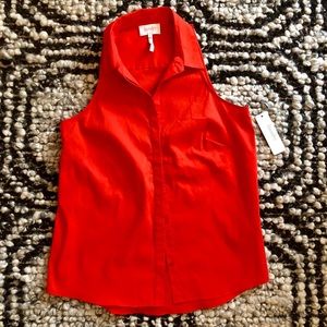 NWT Laundry by Shelli Segal tomato red tank Size S